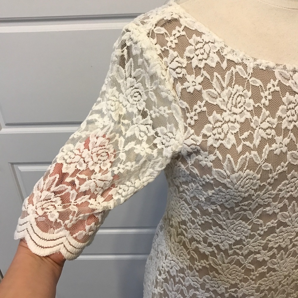 Cream Lace dress